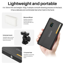 Load image into Gallery viewer, Manbily MFL-06 Ulanzi VL200 Video Light Portable Photography Lighting 4500mAh LED Video Light 180 LEDs Fill Light Soft Diffuser