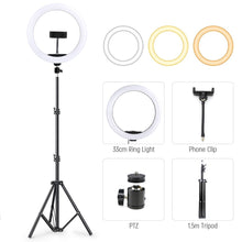 Load image into Gallery viewer, 13 inches LED Round Flash Ring Lamp
