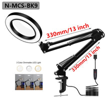 Load image into Gallery viewer, NEWACALOX 5X Illuminated Magnifier USB 3 Colors LED Magnifying Glass for Soldering Iron Repair/Table Lamp/Skincare Beauty Tool